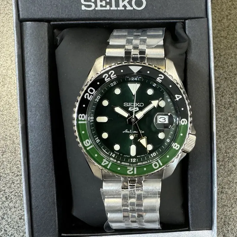 Seiko 5 Sports GMT SKX Green Dial Automatic Men’s Watch- SSK035K1